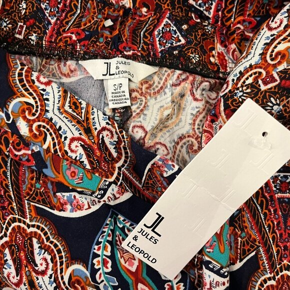 JULES & LEOPOLD Women's Colorful Rayon Cropped Pants - Size Small - NWT - Picture 5 of 5